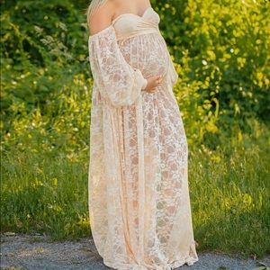 Lace Off The Shoulder Gown